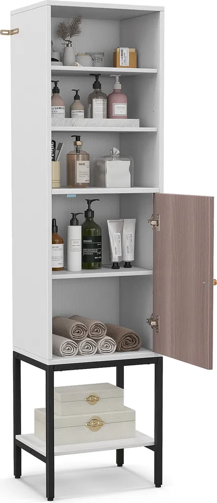 COSTWAY Mobile Alto Autoportante 145cm | Sicuro e Capiente per Casa