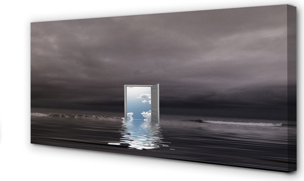Leinwandbild 100x50 Wandkunst Sea Tür Himmel