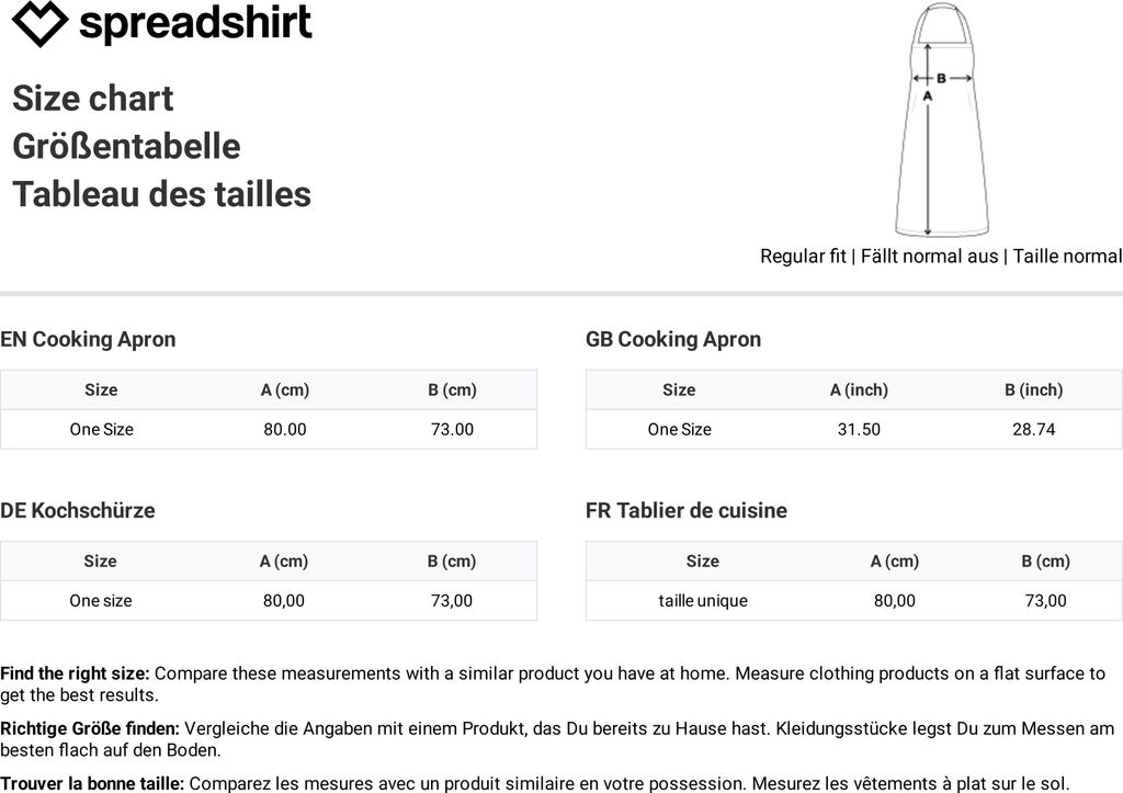 Spreadshirt Kuromi Portrait Kochschürze, One size, Royalblau