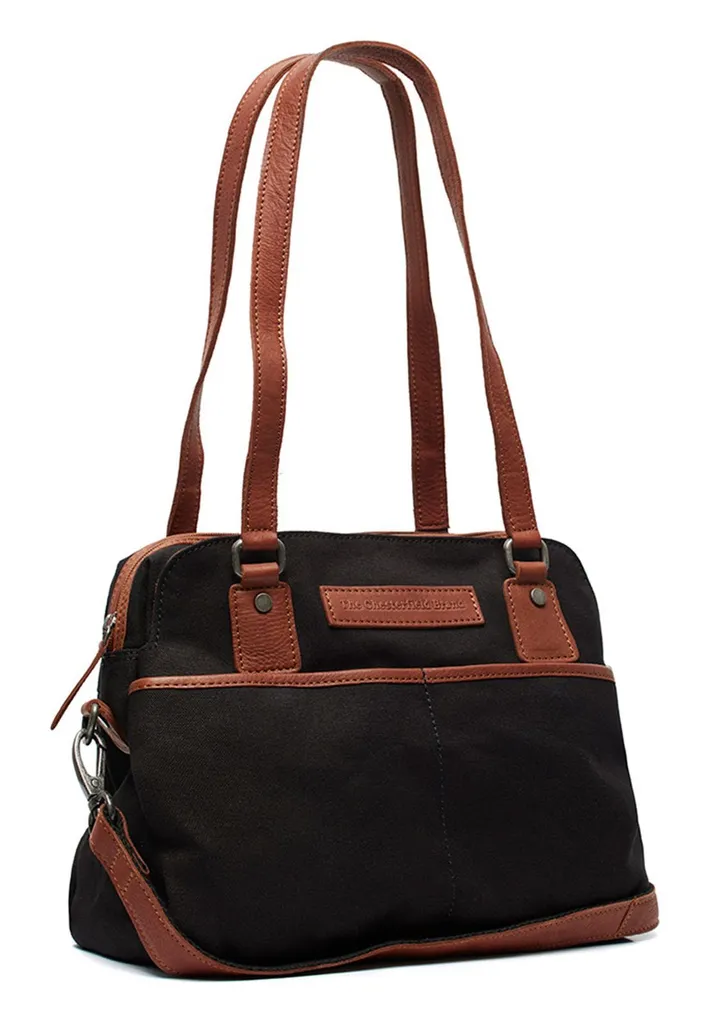 Milora Shoulderbag The Chesterfield Brand | Pelle Nera di Alta Qualità