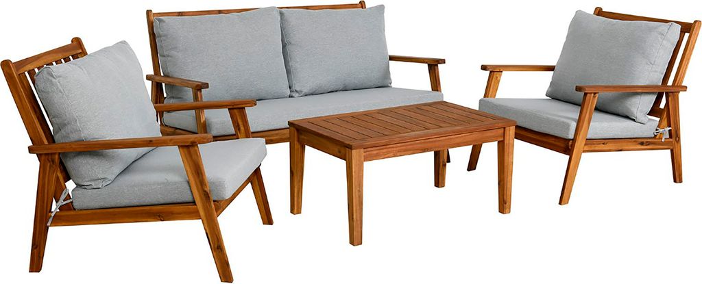 byLIVING Outdoor Sofa-Set LA PALMA / Akazie massiv, natur / Produktbild 