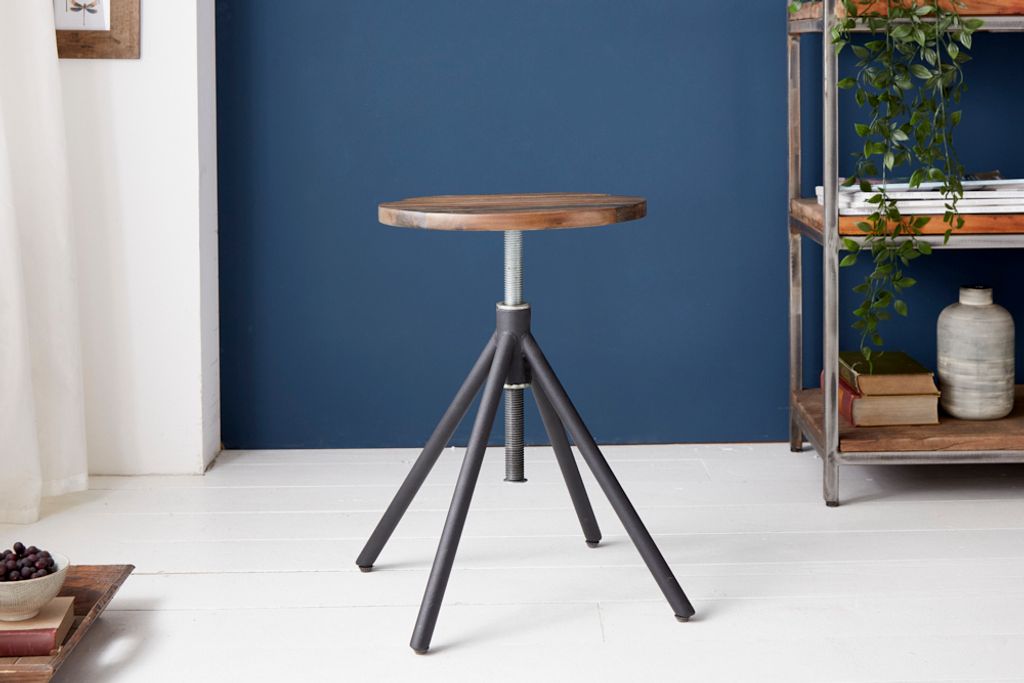 riess-ambiente Höhenverstellbarer Sitzhocker FACTORY Akazie Produktbild 4