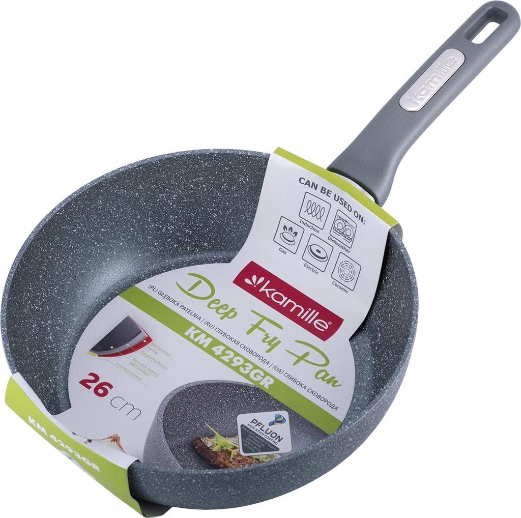 Tiefe Granitpfanne 26 Cm Induktion Kamille