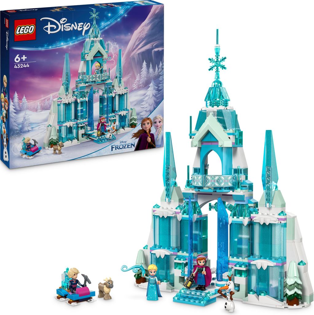 LEGO ǀ Disney Frozen Elsas Winterpalast, Bau- und Spielset für Kinder mit Modell-Palast und Minifiguren Elsa und Anna, Geschenk für Mädchen, Ju...