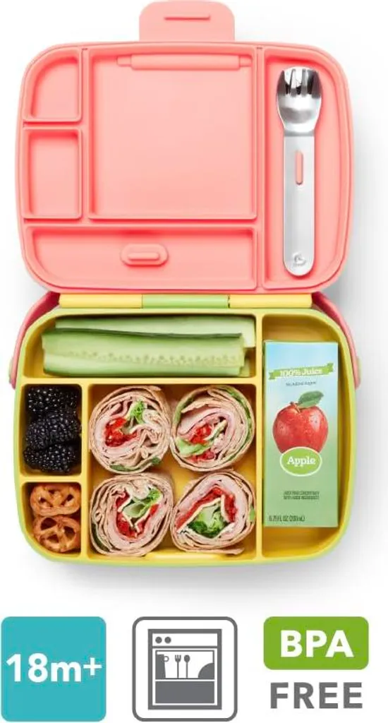 Munchkin Lunch Box Ergonomica 5 Scomparti | Kit Pranzo Completo Inox - 12