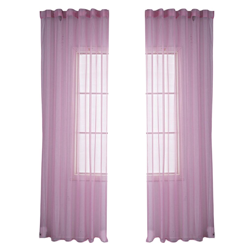 2pcs Fenster Gaze Einfach zu installieren feine Arbeitskunstweite Anwendung exquisit lang anhaltende dekorative Polyester Terylen Dünne Fenster -S...