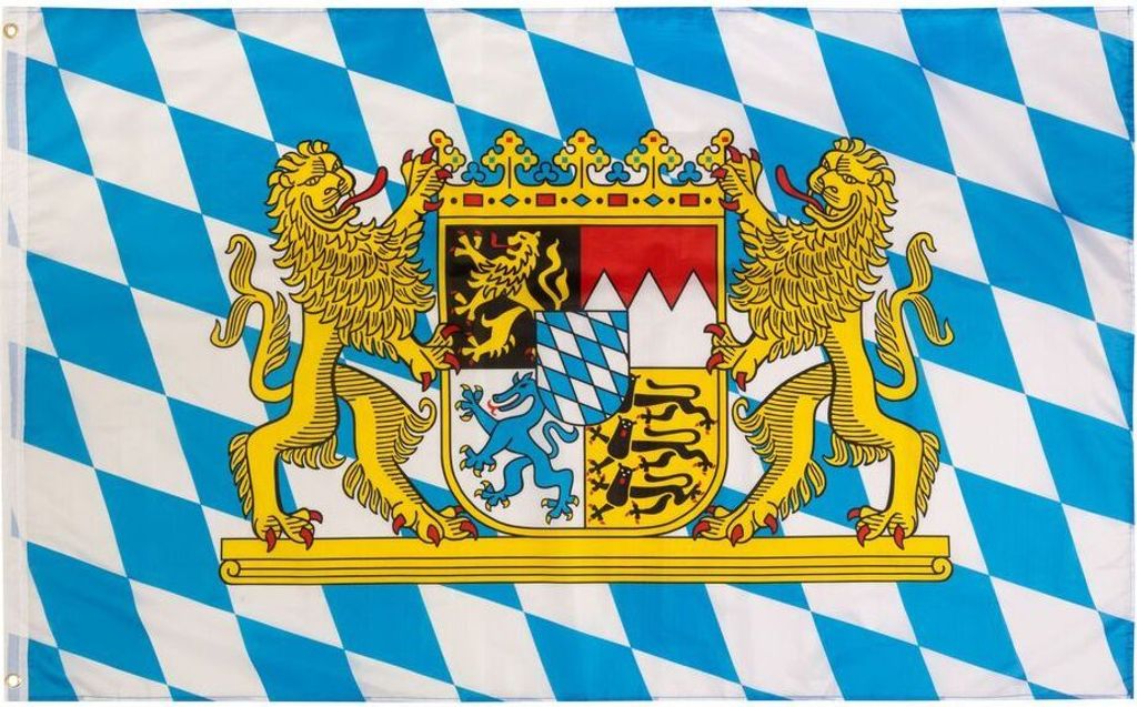 Flagge Bayern Wappen 90 x 150 cm Fahne Bundesland Hissfahne Produktbild 