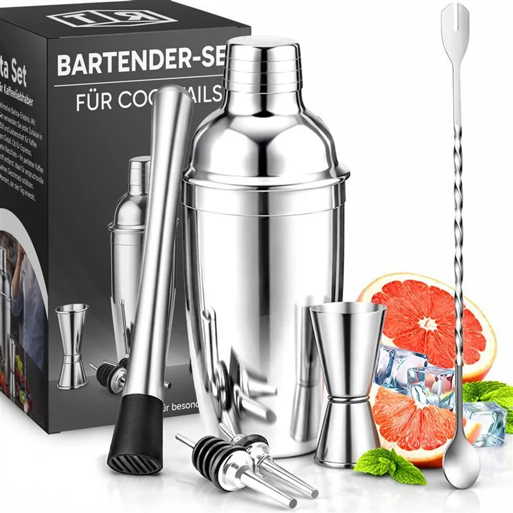 Kit Shaker Cocktail Retoo : Préparez vos Boissons sans Fuite ni Désordre