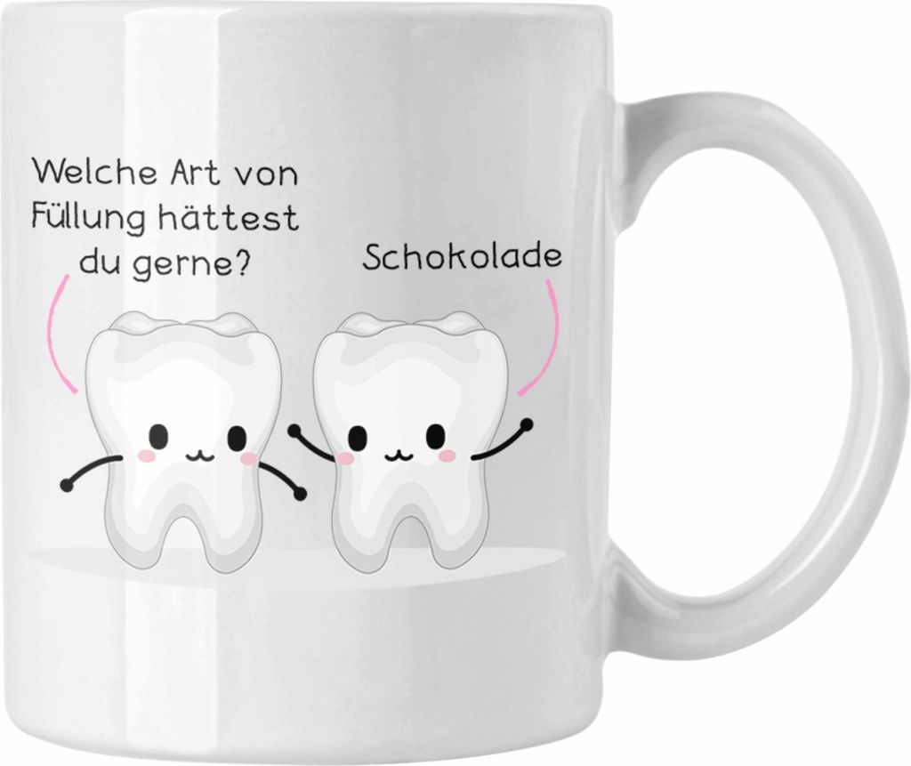 Trendation - Zahnarzt Zahnmedizinische Fachangestellte Tasse Geschenk Lustig Praxis Geschenkidee Zahnarzthelferin Zahntechniker Zahnärztin Lustige...