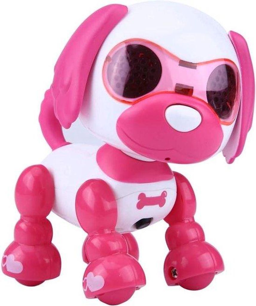 Roboter-Hund Smart Puppy Toys LED-Rekordroboter-Haustier für Kinder Kinder (Rosenrot) Translated to German:Smart LED-Rekordroboter für Kinder in ...
