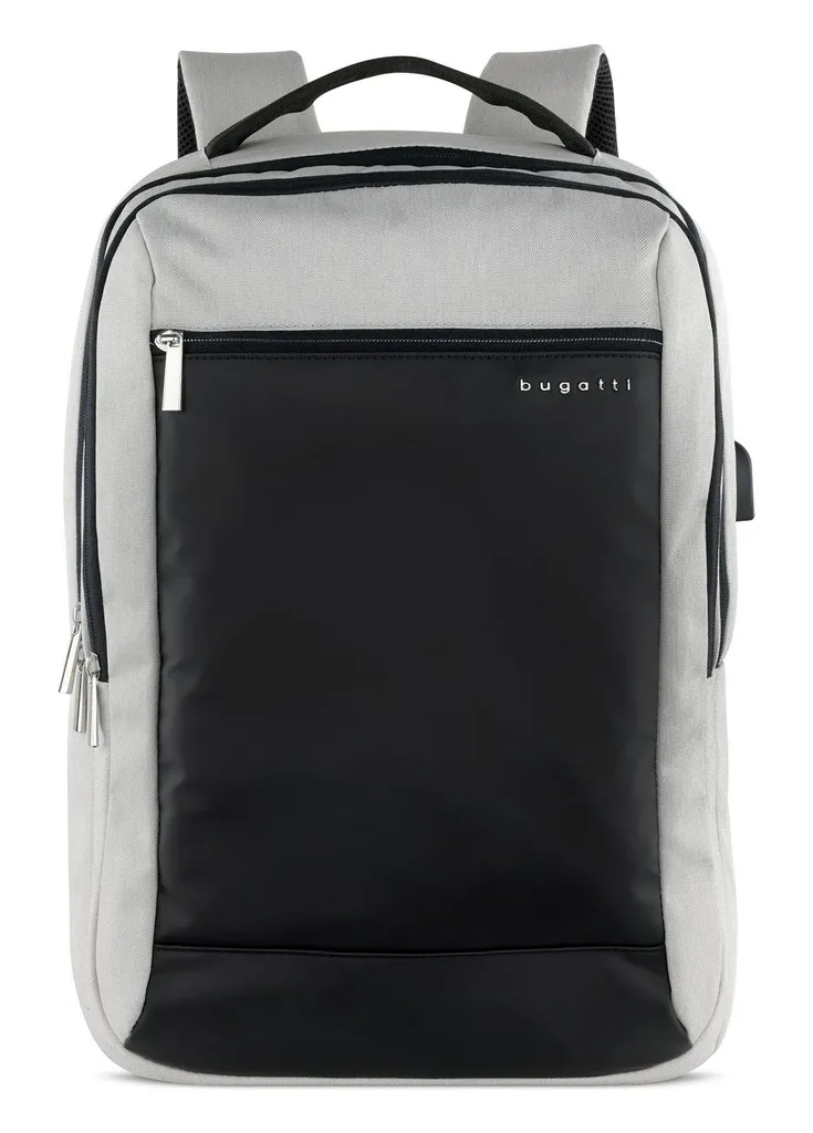 Bugatti Sera Zaino Laptop 15" Grigio Chiaro: Eleganza Business RFID