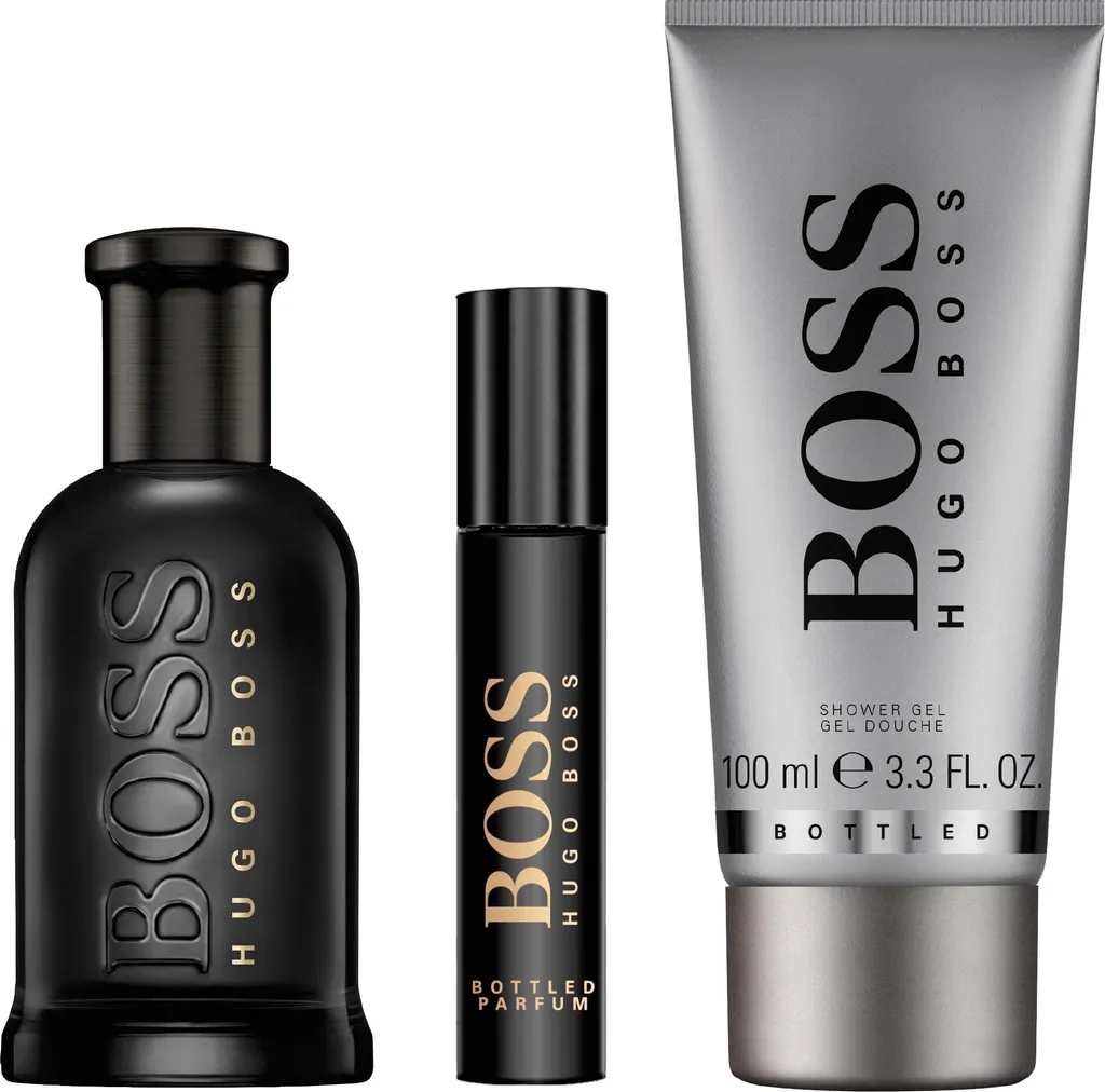 Parfum Boss Bottled Eau de Parfum Pack de 3 Flacons Notes Boisées
