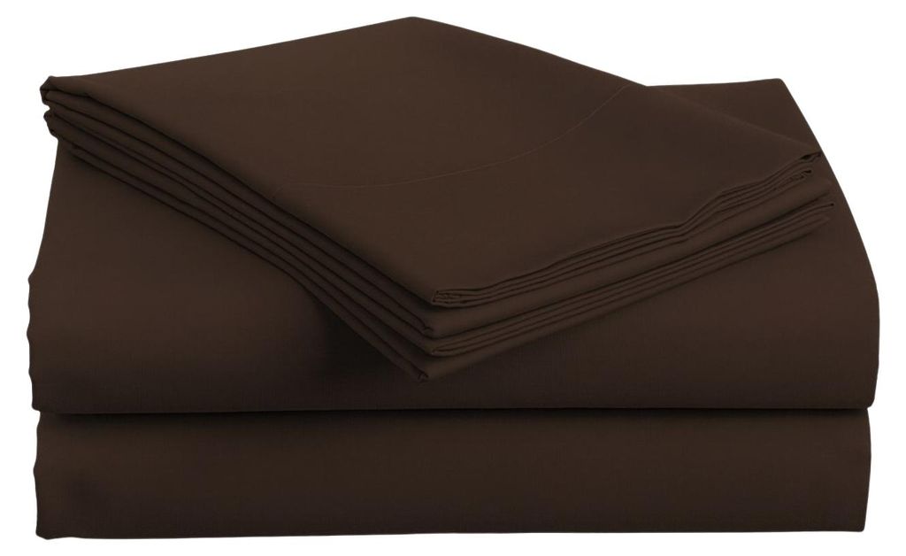 Baumwoll-Spannbettlaken LUX dunkelbraun 220x240 Produktbild 