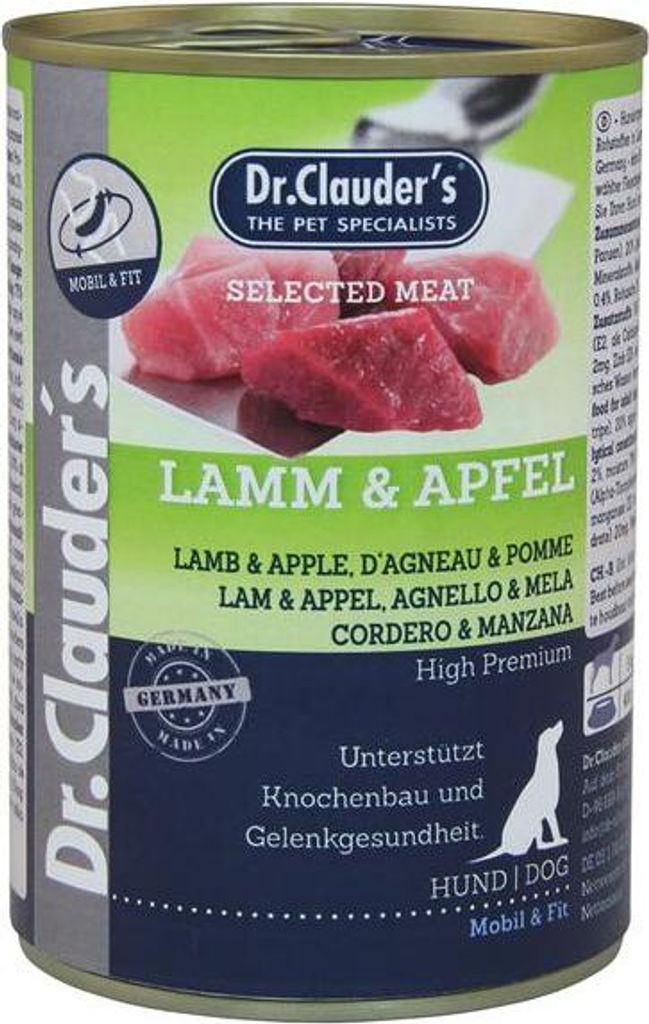 Dr. Clauder's Best Choice Hund Selected Meat 6x400g | Lamm & Apfel