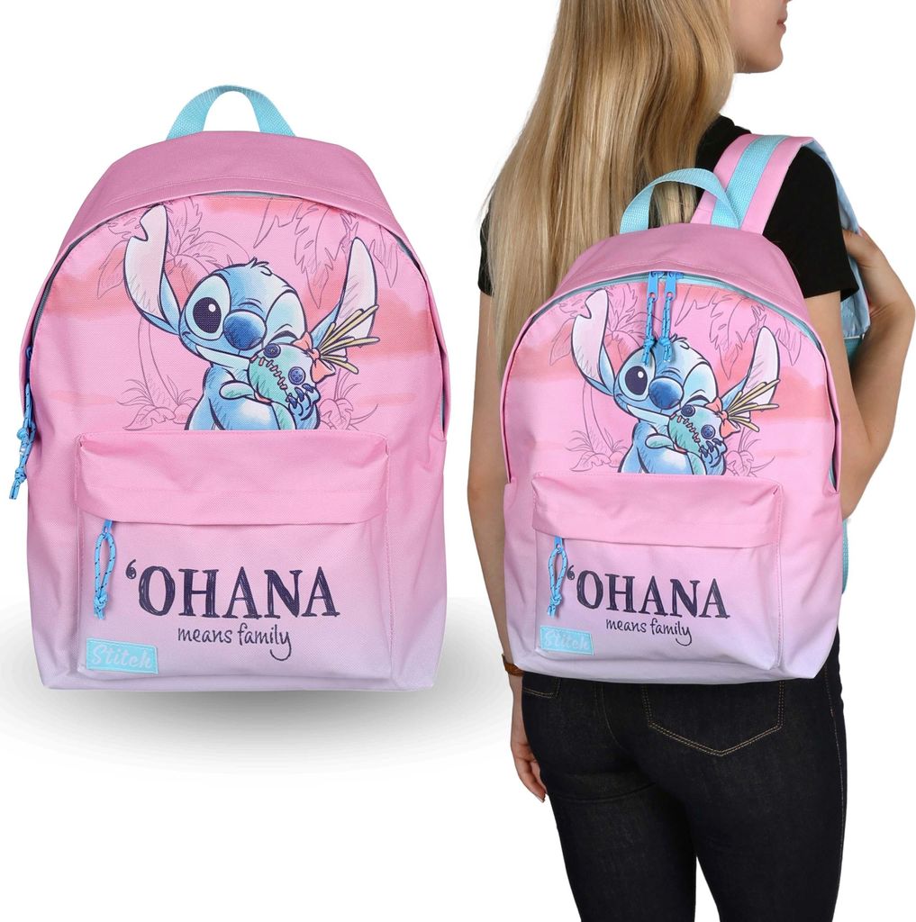 Rosa weicher SCHULRUCKSACK für Mädchen, GERÄUMIGER Reise-Rucksack 40x27x15cm