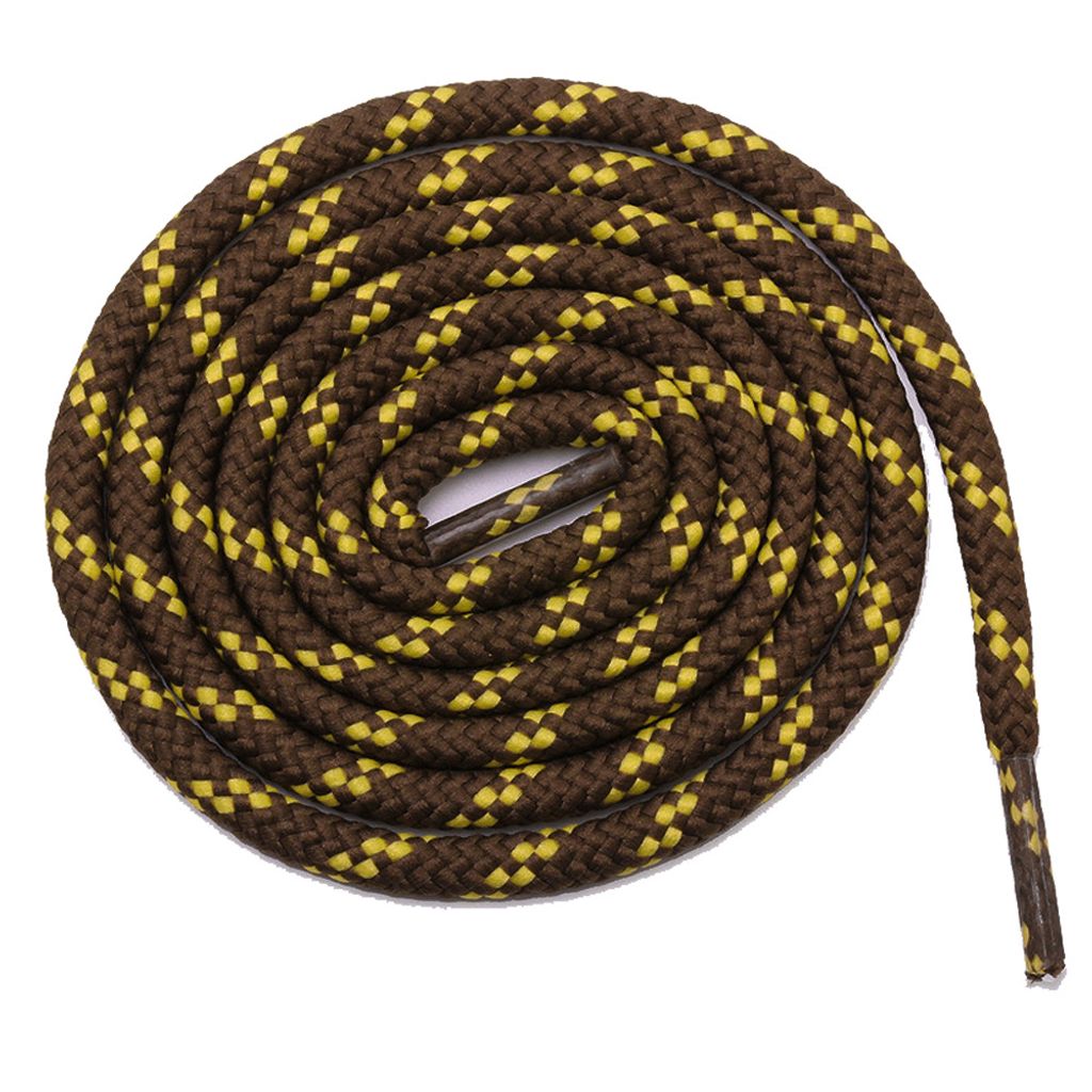 Schnürsenkel 5 mm rund 75 cm 7# braun-gelb Produktbild 