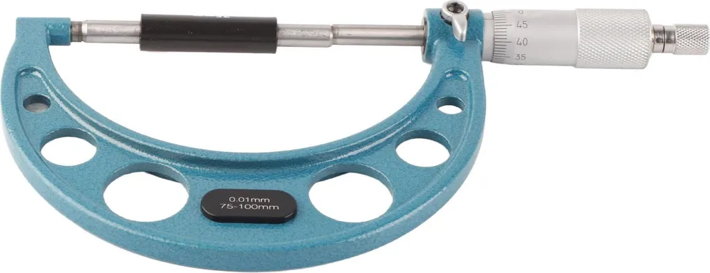 Micromètre de précision 0,01 mm en inox avec clé de réglage 75-100 mm - 5