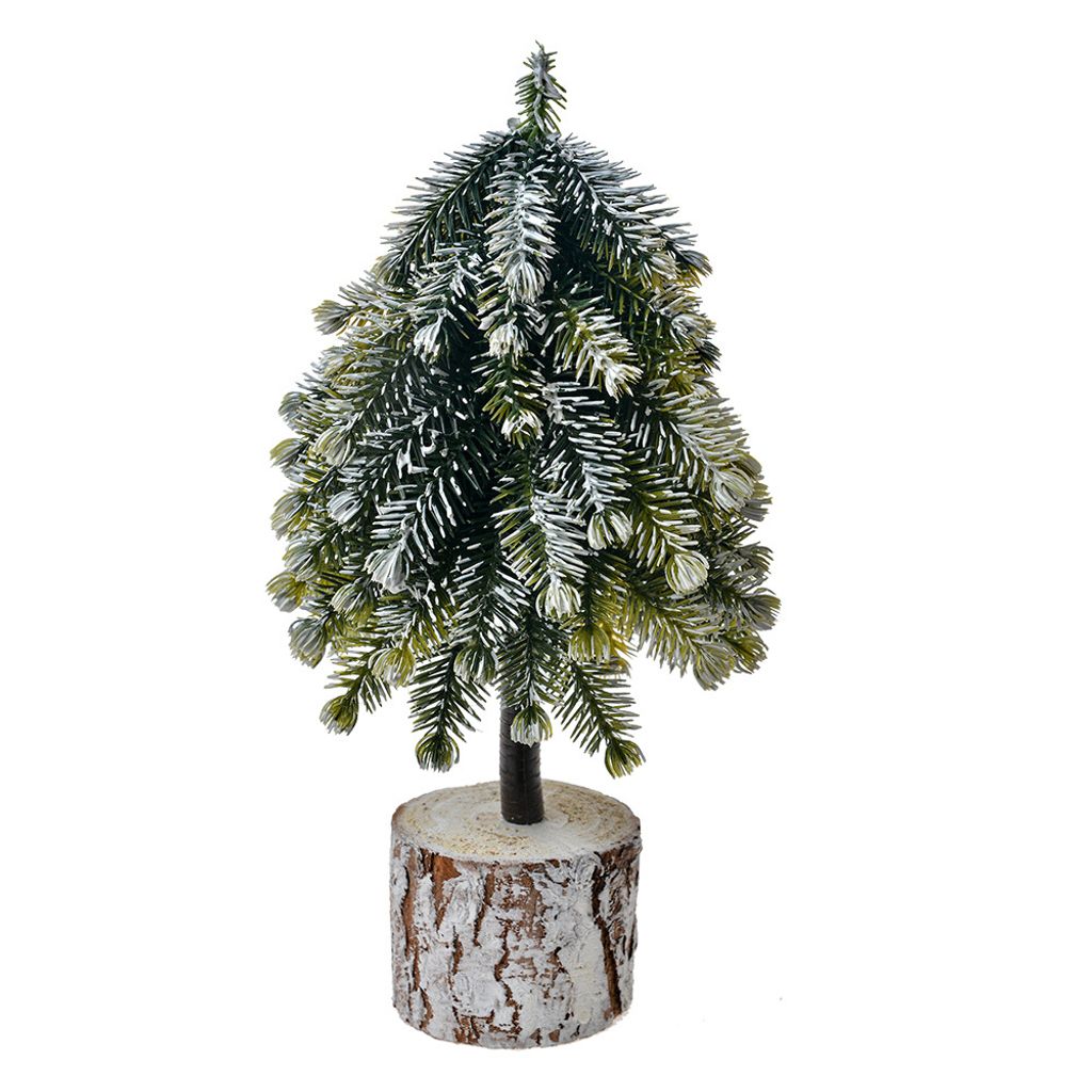Clayre & Eef Weihnachtsdekoration Weihnachtsbaum 11x11x25 cm Grün Kunststoff