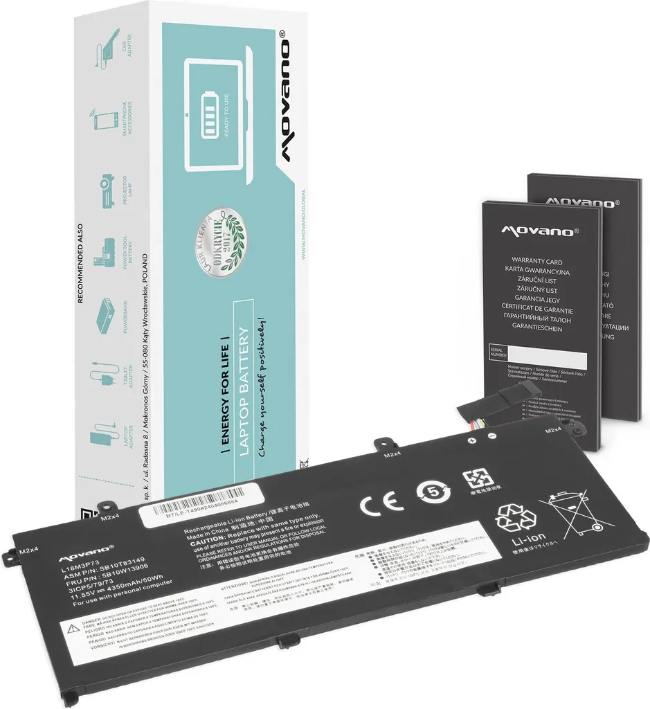 Batterie L18M3P73 pour Lenovo ThinkPad T490 T495 P43s P14s 11.52V 50Wh