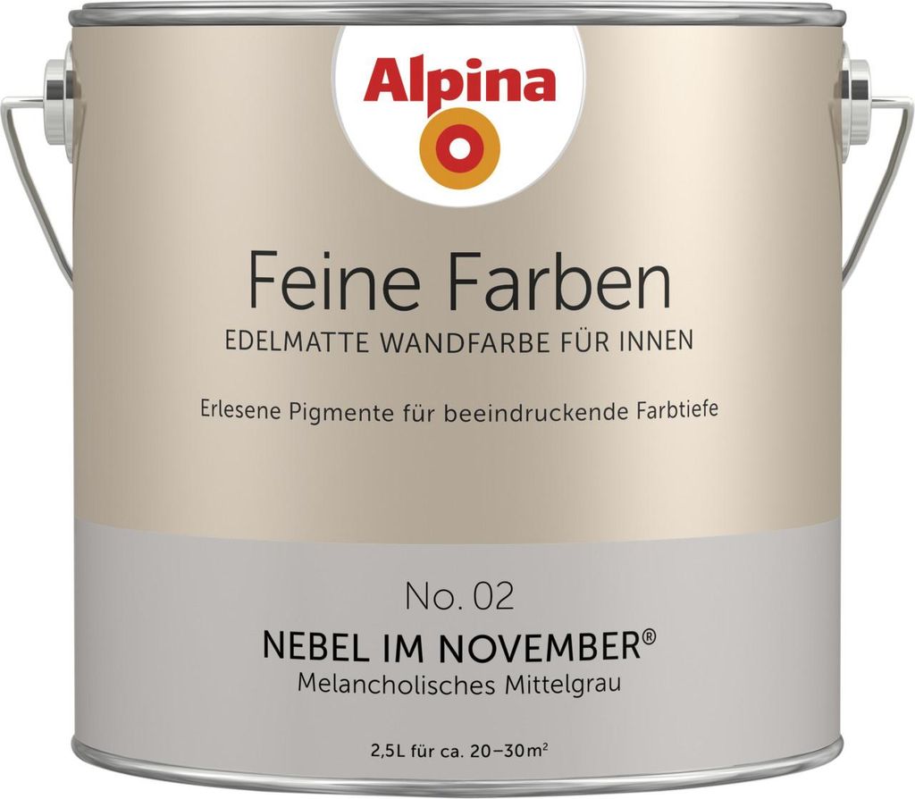 Alpina Feine Farben konservierungsmittelfrei Nebel im Produktbild 