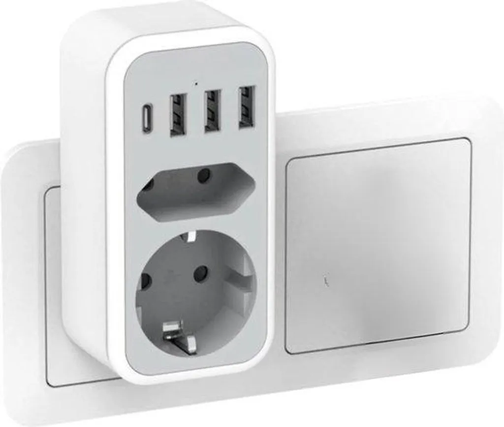 Adaptateur USB-C 4 ports USB gris pour résoudre le manque de connecteurs