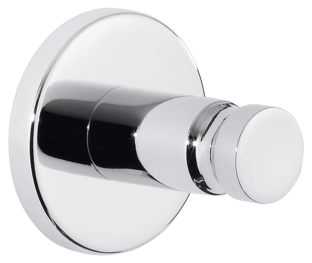 Verchromter Handtuchhaken – Badezimmerhaken zur Wandmontage ohne Bohren, inklusive Selbstklebelösung – 37 mm x 37 mm x 37 mm
