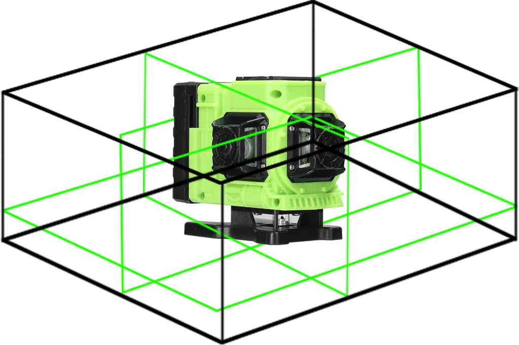 Niveau laser rotatif 3D multifonction à nivellement automatique vert - 7
