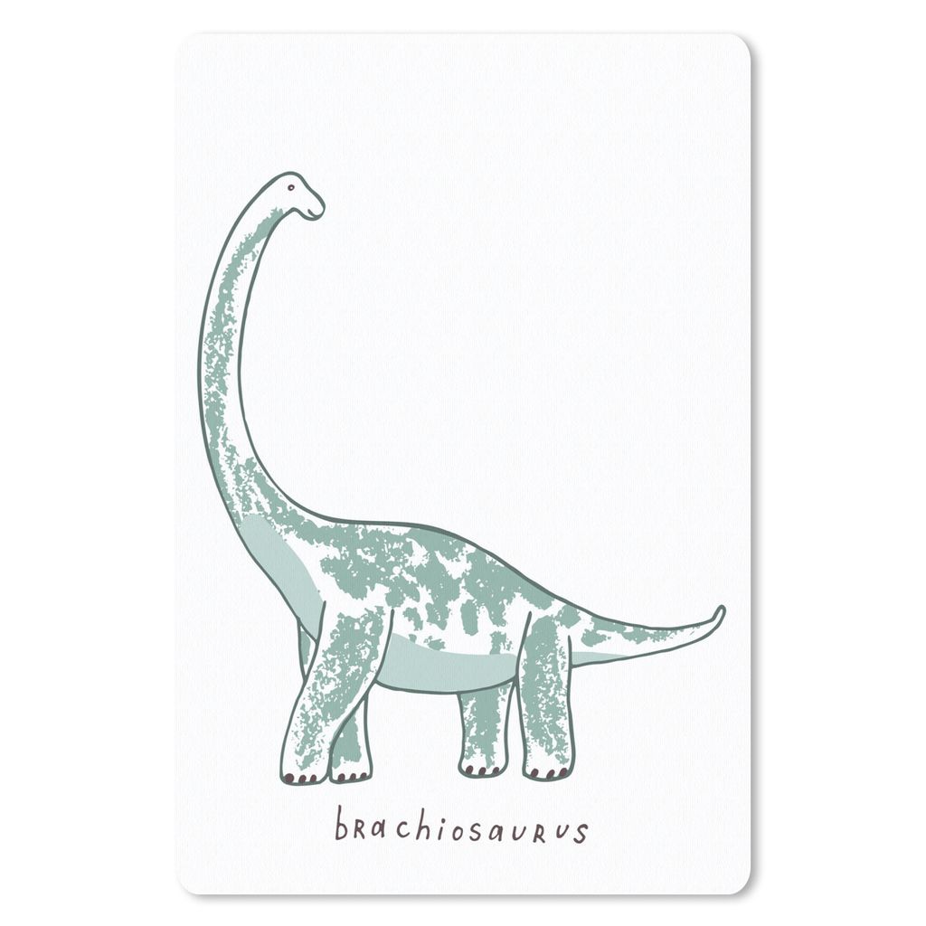 MuchoWow Mauspad Mousepad Kinderzimmer- Brachiosaurus - Dinosaurier - Jungen - Mädchen - Kind 18x27 cm - Mousepads - Maus Mat - Pad - Mausunterlage