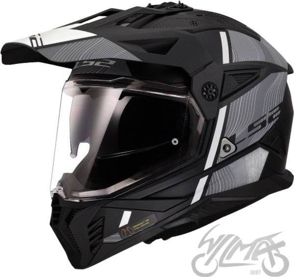 LS2 casque enduro "MX702 Pioneer II Hill" 3 noir / blanc Image du produit 