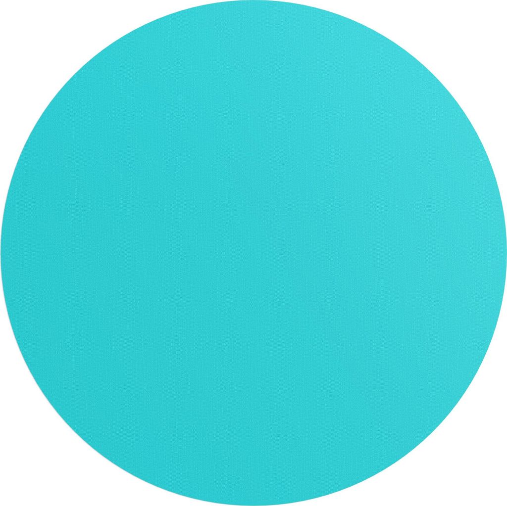 DEQORI Fototapete rund Ø 80 cm 'Unifarben - Türkis' Wand Tapete Leinwand Sticker