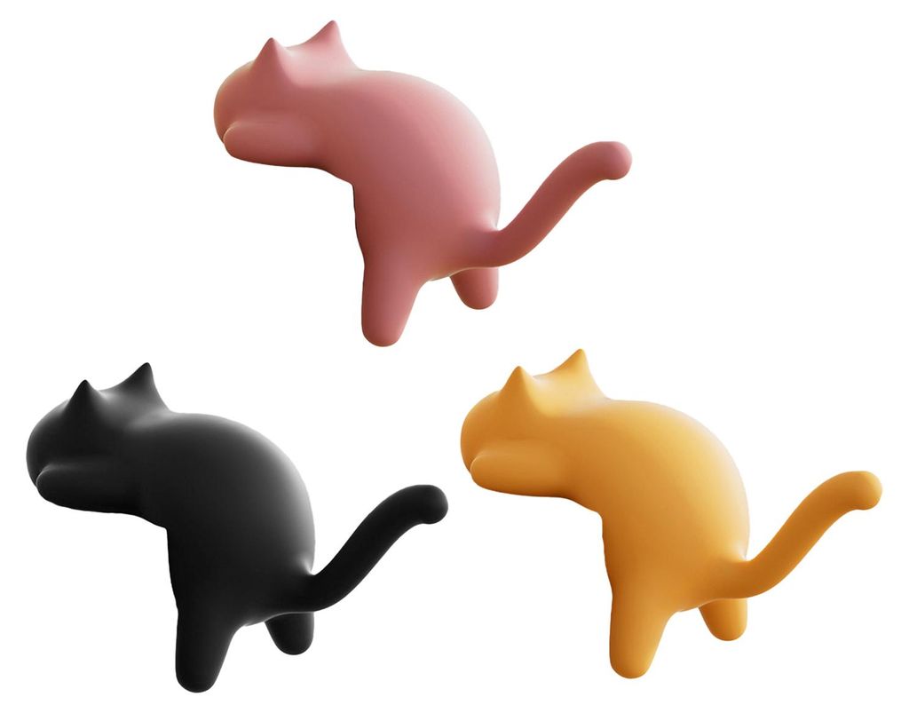 Niedliche Katzen-Tischkantenhaken, bohrfrei, mit Kätzchenmotiv, Schreibtisch-Organizer-Haken für Schlüssel, Taschen und Kopfhörer