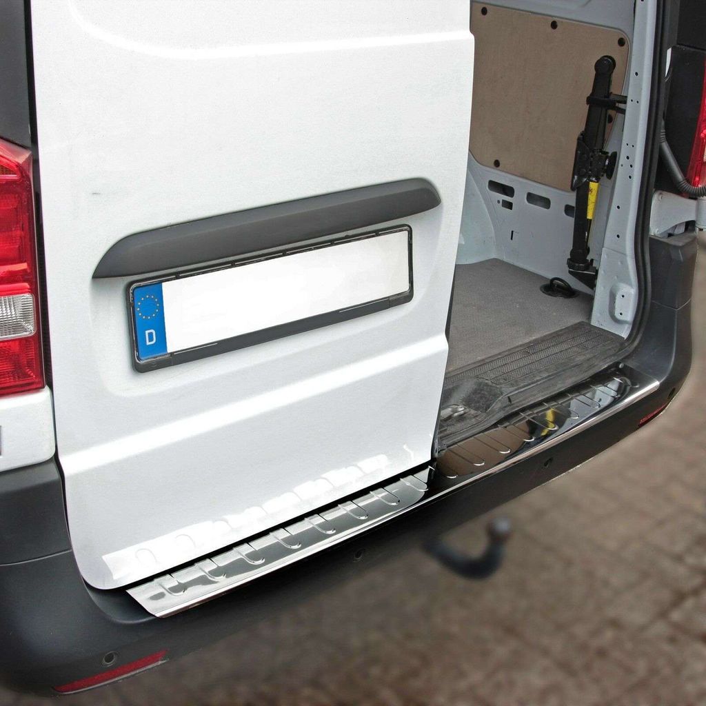 Ladekantenschutz Edelstahl chrom für MERCEDES VITO, V-KLASSE W447 mit Abkantung