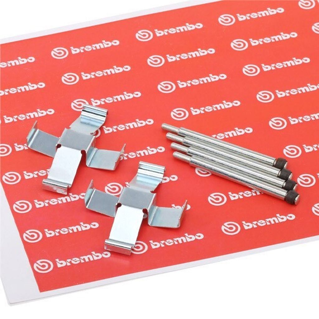 6x BREMBO A 02 210 Zubehörsatz Scheibenbremsbelag Vorne für Produktbild 