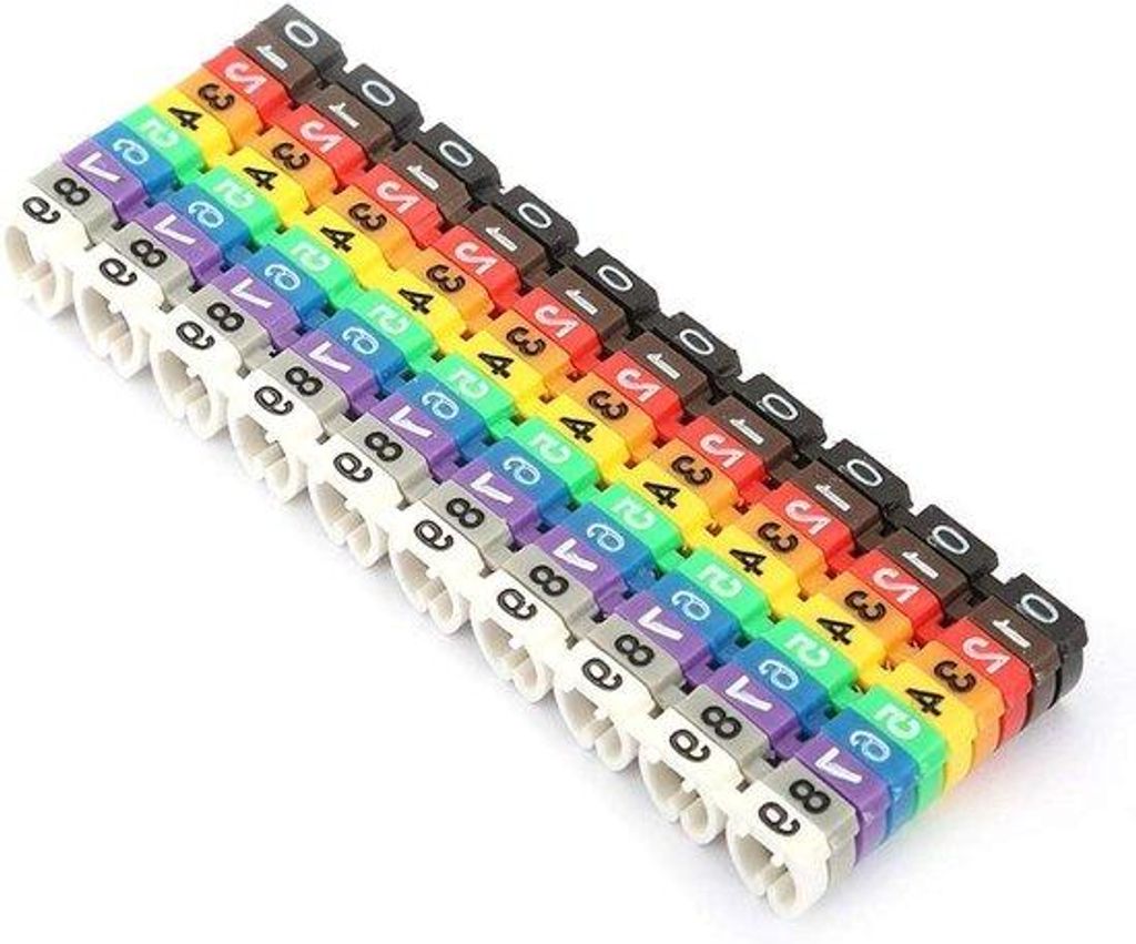 Kabeletikettierung Kunststoffclip C-vormig für Mutterdraht 6 mm².