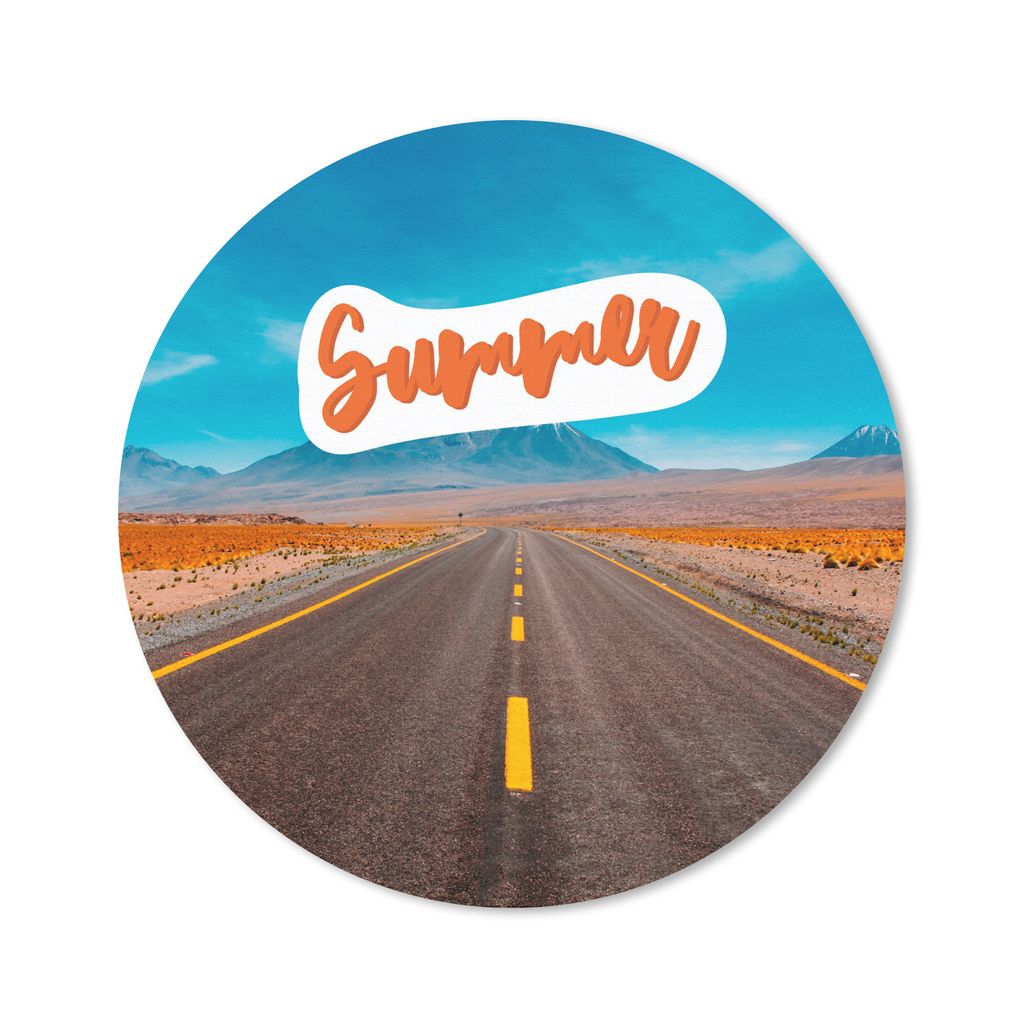 MuchoWow Mauspad Mousepad Autoreise - Auto - Sommer - Zitat 40x40 cm - Mousepads - Maus Mat - Pad - Mausunterlage - Schreibtisch Accessoires