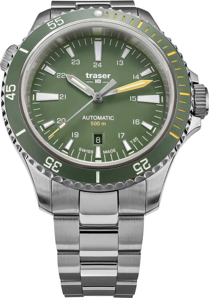 Traser H3 110328 P67 Diver Automatik Green Herrenuhr 46mm 50ATM