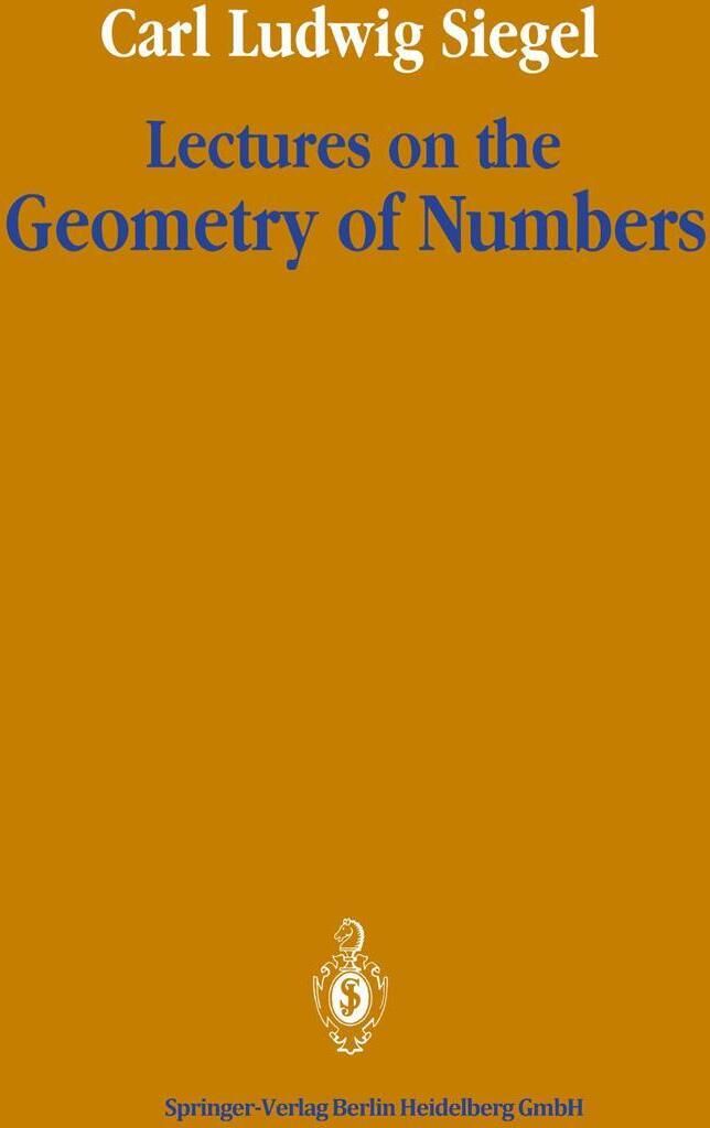 Lectures on the Geometry of Numbers