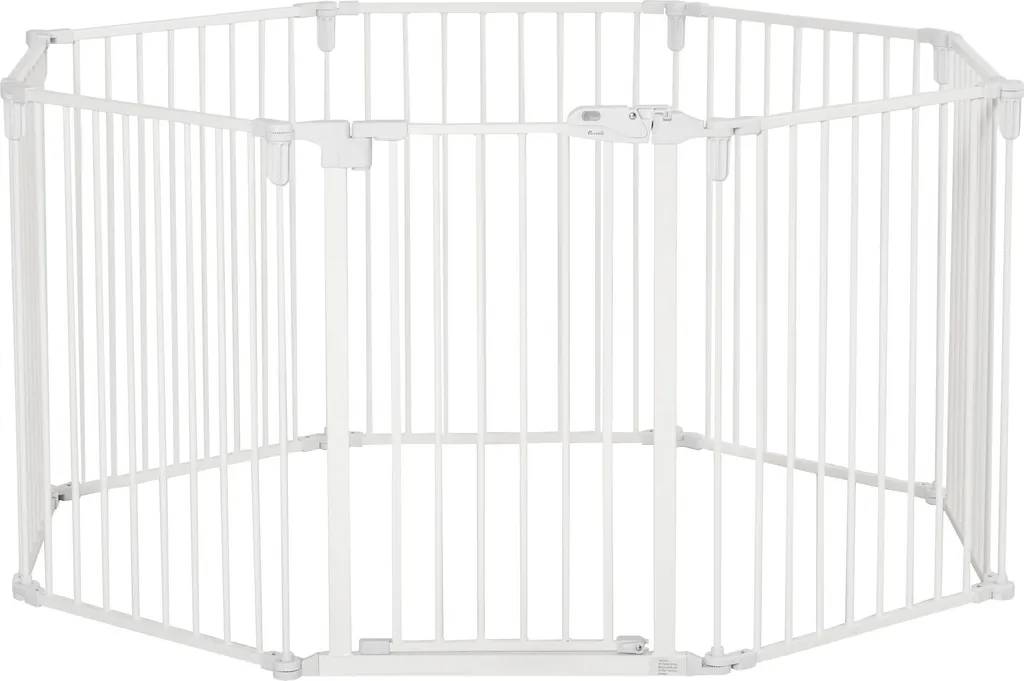 Parc à Chiot Modulable et Pliable 8 Grilles de Protection 60x76 cm Blanc