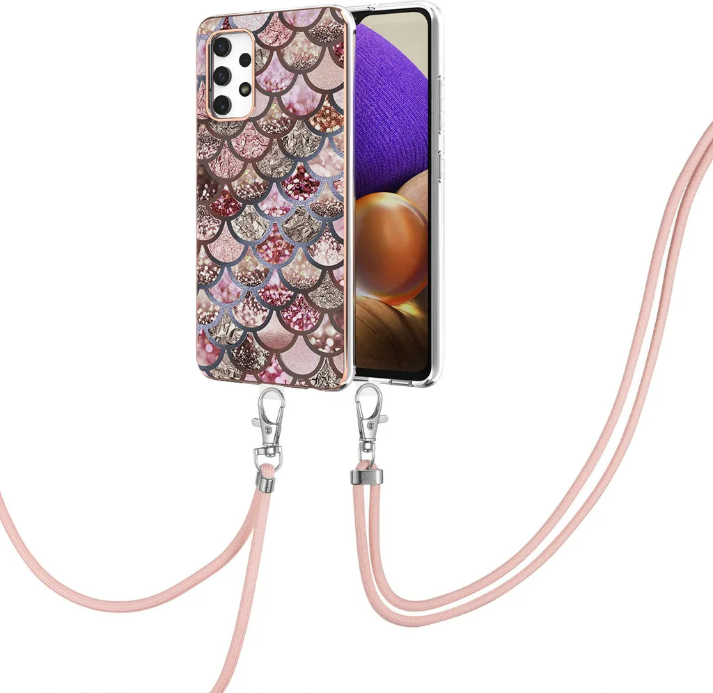 Offerta Cover Samsung A32 4G con Laccio - TPU Fantasia Caffè