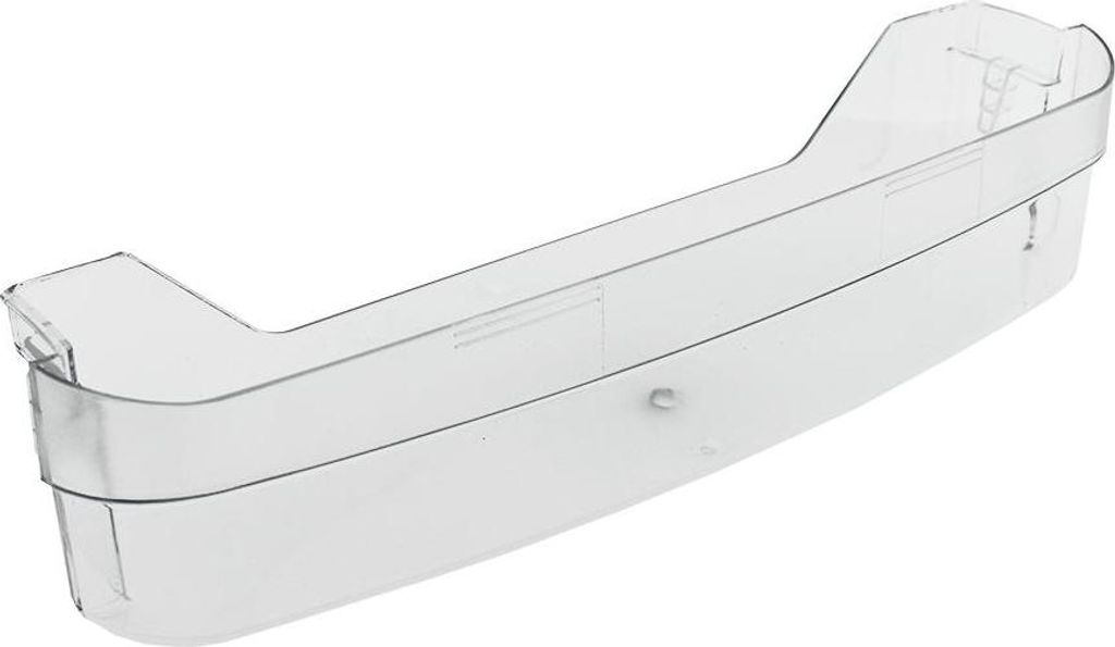 A clear product shot of a refrigerator door bin.