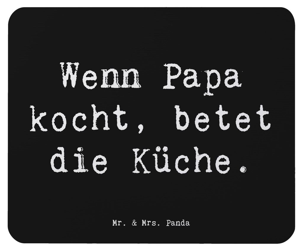 Mr. & Mrs. Panda Mouse Pad Spruch Vater Koch - Schwarz - Geschenk, Vaterliebe, laptop mousepad, Familienleben, Vater-Sohn-Beziehung, Mauspad, pc, L...