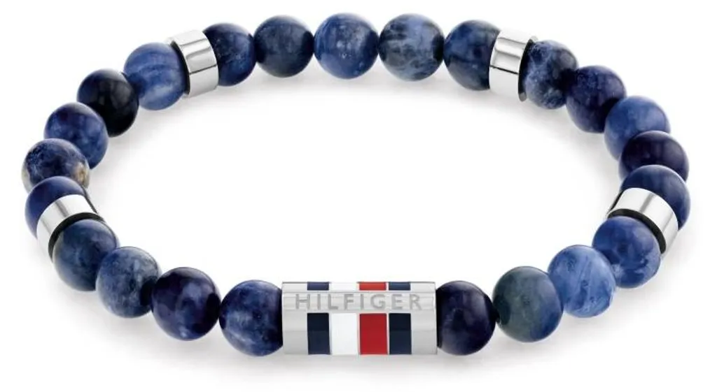 Bracelet élastique en pierre de sodalite véritable - Bijou bleu 2790711