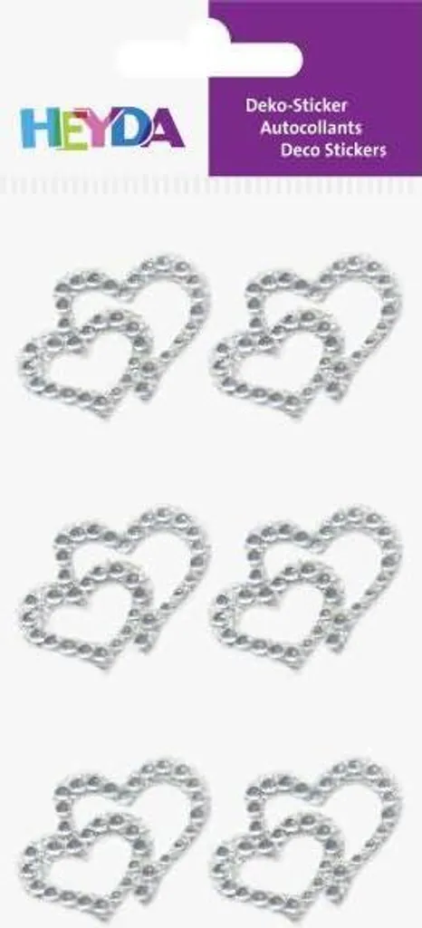 Stickers Strass en Relief Motif Cœurs pour Customisation Créative DIY