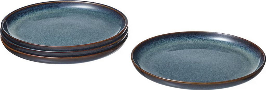IKEA Gladelig Dessert Teller blau 20cm (4 Stück Pack) aus Steinzeug