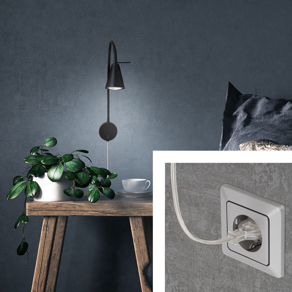BRILONER - Lampada Da Tavolo A LED Con Touch, Dimmerabile A Passi, Orientabile, Lampada Da Comodino, Lampada Da Scrivania, Lampade Da Comodino, Lampada Comodino Camera Da Letto, 13x55,5 Cm, Nero - 4