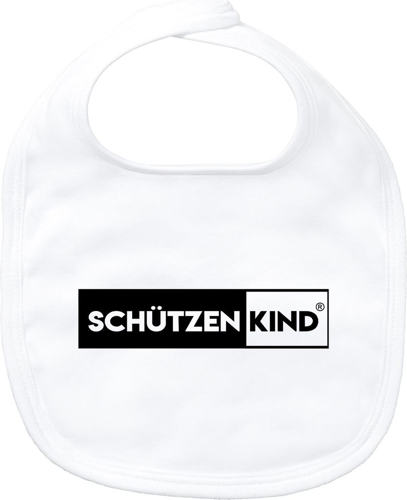 Huuraa Baby Lätzchen Schützenkind Modern White Klettverschluss Baumwolle Latz Geschenkidee
