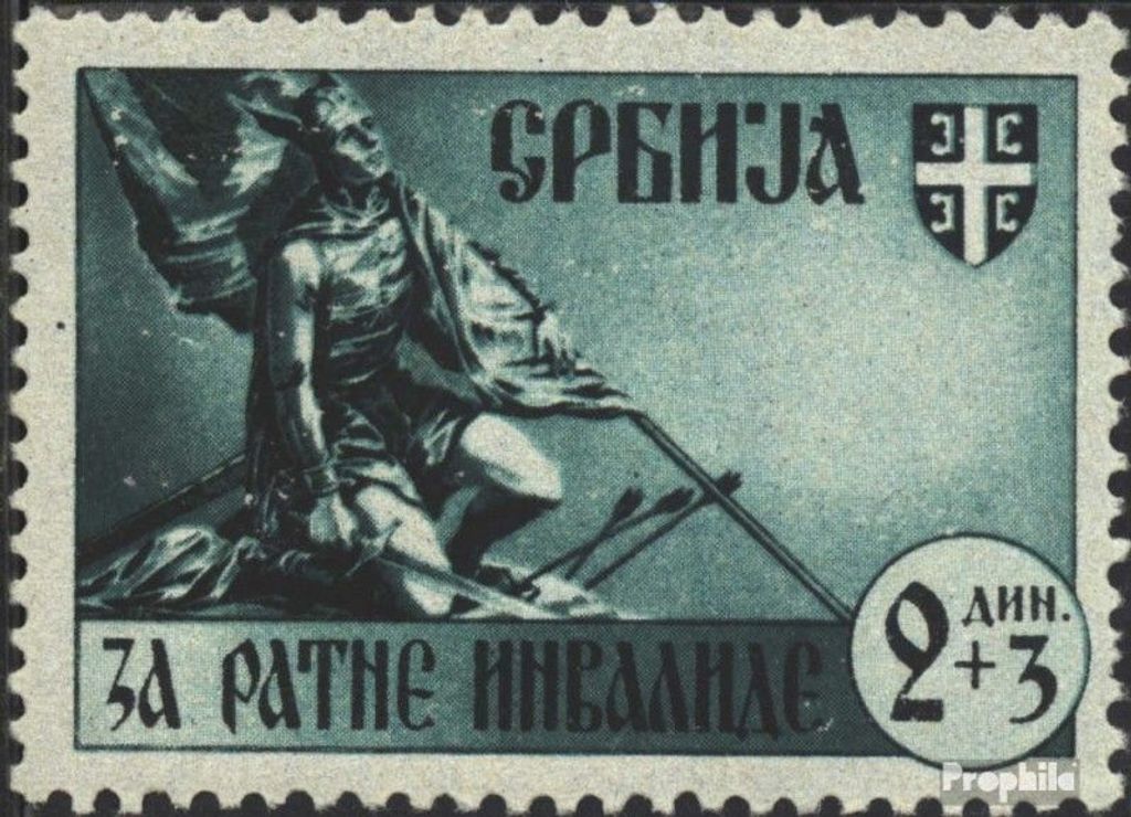 Briefmarken Serbien (Dt.Bes.2.WK.) 1943 Mi 87 postfrisch Kriegsinvaliden