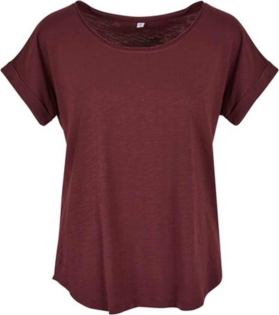 Build Your Brand - "Long" T-Shirt für Damen RW8061 (S) (Kirsche)
