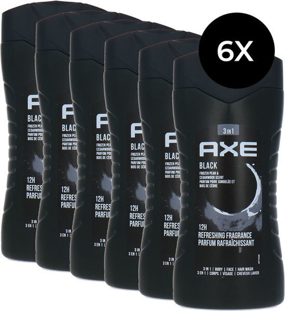 Axe Axe Black Shower Gel - 6 x 400 ml - Vorteilspackung