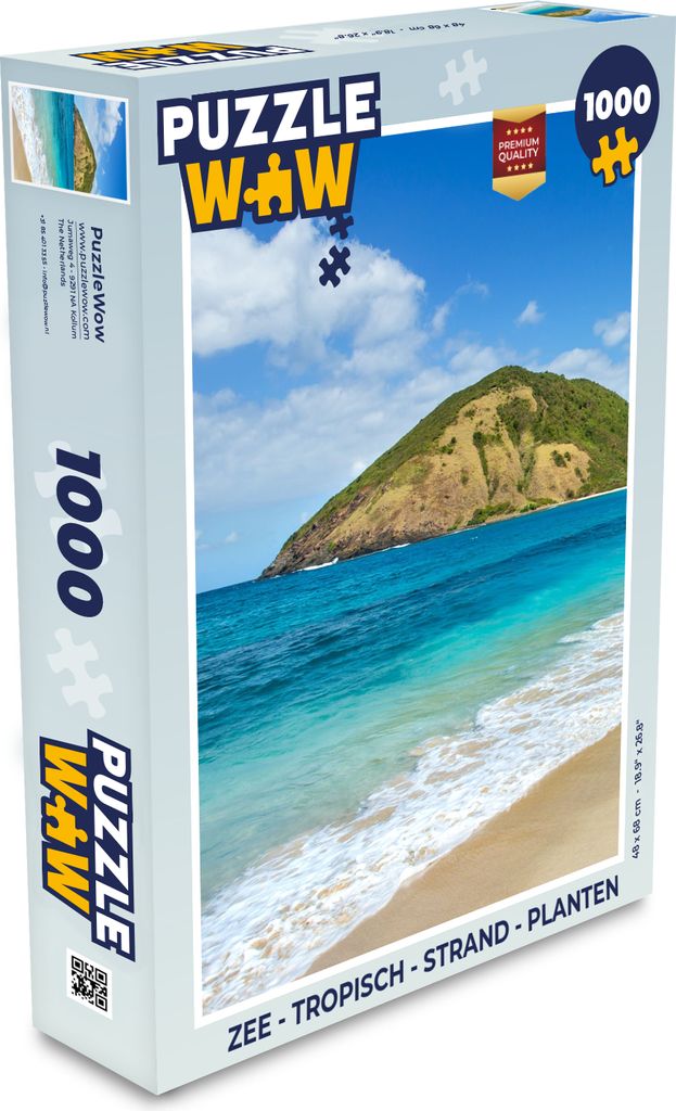 MuchoWow Puzzle 1000 Teile Meer - Tropen - Strand - Pflanzen - Spielzeug - Alt und Jung - Spiele - Puzzeln